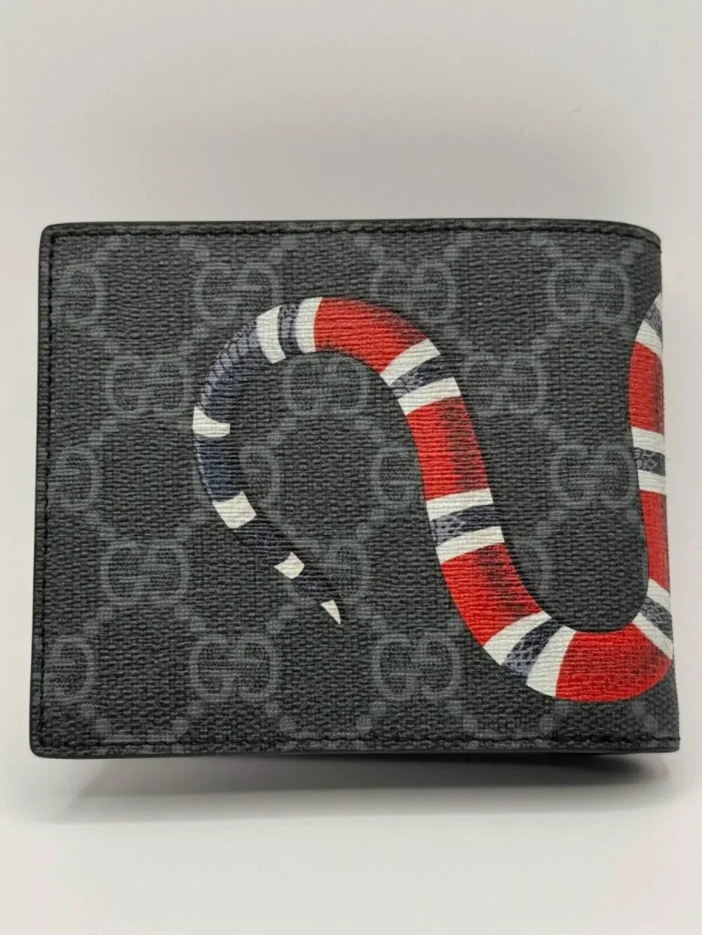 Gucci Kingsnake GG Supreme Wallet Black